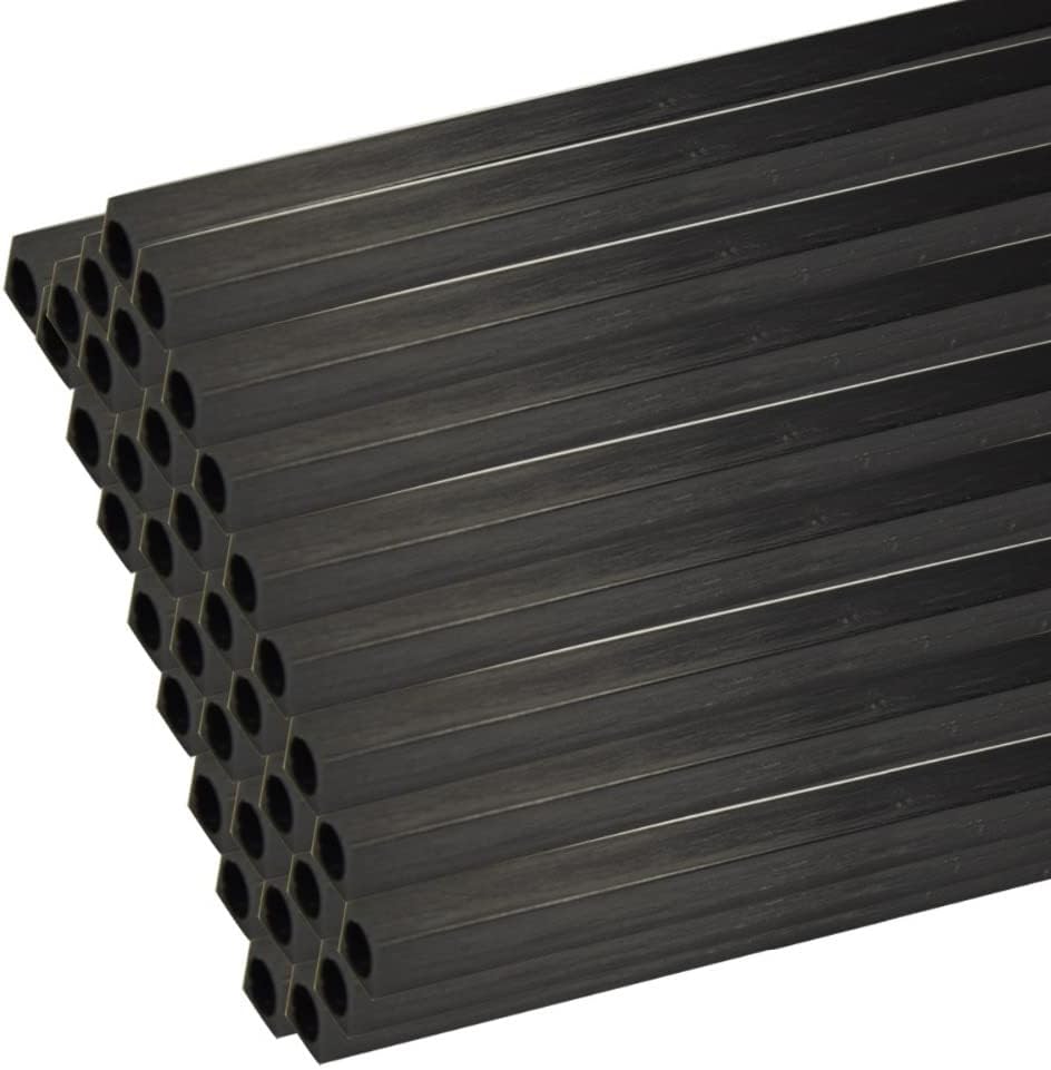 2PCS 10mmOD X8.5mmID x500mm Carbon Fiber Square/Round Tube for Multi Rator Use
