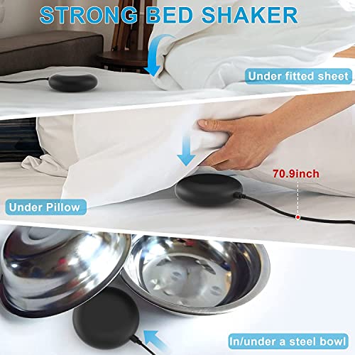 Loud Alarm Clock For Heavy Sleepers, Alarm Clock With Bed Shaker For Hearing Impaired Deaf, Dual Alarm With Snooze, Usb Charger, 7'' Large Led Display, Dst 12/24H, Battery Backup, Bedroom #TOP1