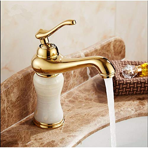 Grifo de cuenca de latón dorado LWX para evitar goteos en lavabos modernos 4