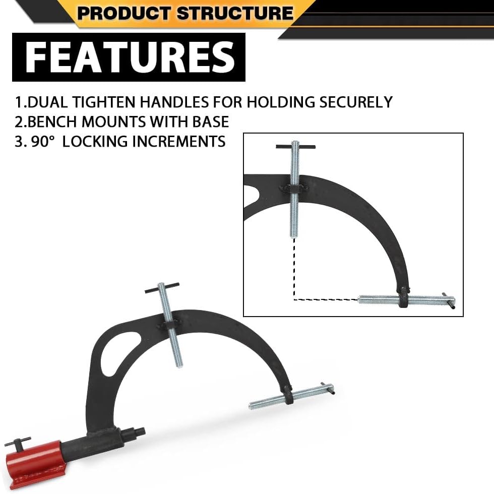 CNNELL Transmission Holding Fixture Tool with Base J-8763-B Compatible with Transmissions 180C 200 200C 200-4R 250 250-C 350 350-C 375 400 425 475 700-R4 4L60E