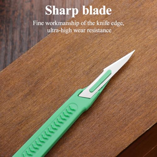 UKCOCO 10 Stücke Einweg Kunststoff Chirurgische Skalpellmesser multifunktions Carving Messer Werkzeuge Scrapbooking Handwerk Einmalskalpelle mit Einzeln Verpackt