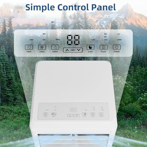 Portable 8000 BTU Air Conditioner with Dehumidifier & Fan – Cools Rooms Up to 300 Sq.Ft, Includes Remote Control for Bedroom, Kitchen, or Office by Takywep - Image 4