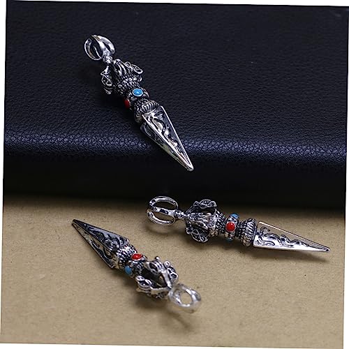 Abaodam 6 Pçs Acessórios De Prata Pingente Para Fazer Jóias Pingente Budista Pingente Tibetano Gota