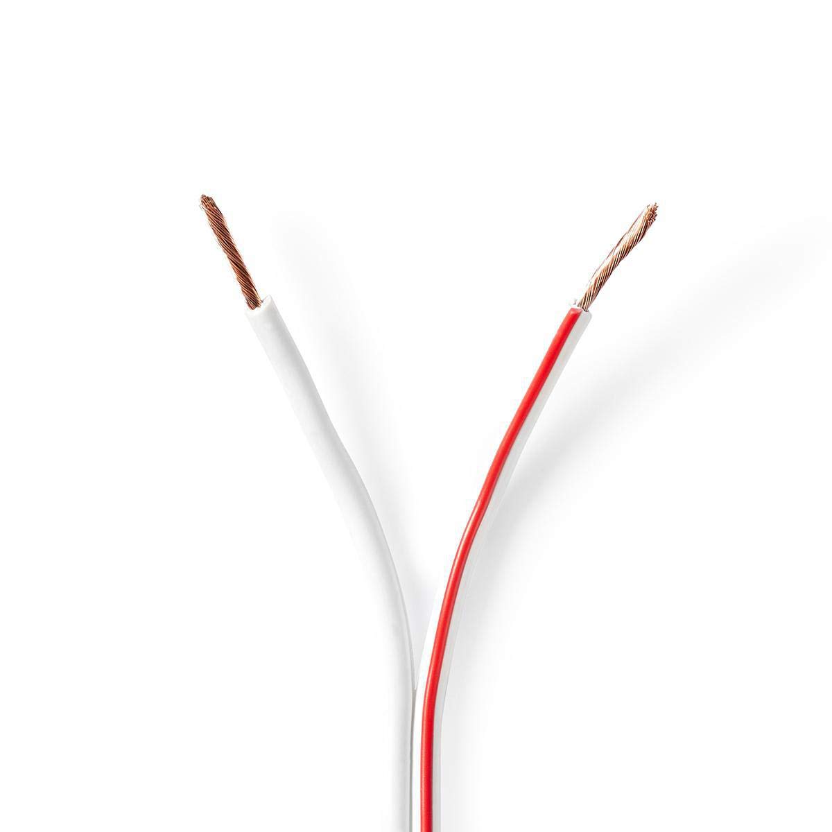 Nedis - Kabel głośnikowy - 2x 1,50 mm² - CCA - 100 m - okrągły - owinięty - PCW - biały