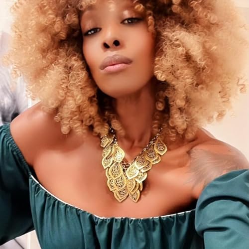 YAZILIND Vintage Gorgeous Multilayer Gold-Silver-Plated Leaves Chain Collar Bib Chunky Necklace2