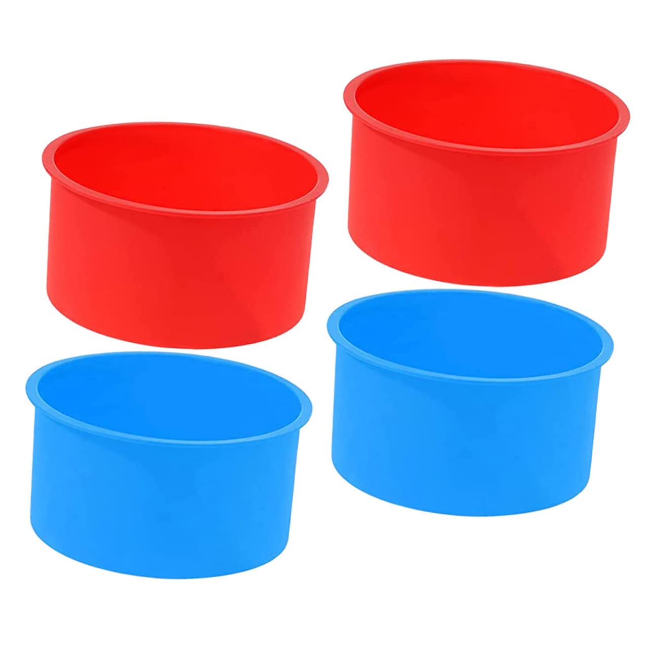 Abaodam 16pièces Moules Silicone Antiadhésifs Pour Gâteaux Tins De Cuisson Ronds Pour Mousse Et Muffins De Cuisson Pour Fêtes Et Événements Spéciaux