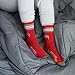 For Bare Feet NCAA Ohio State Buckeyes 4 Stripe Deuce Crew Sock Team Color LARGE