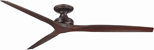 Miniatura 26 de Spitfire - Ventilador de techo de 3 aspas, 21.08 pulgadas de alto y 72 pulgadas de ancho, acabado negro, color blanco lavado 2-Blanco mate,Blanco