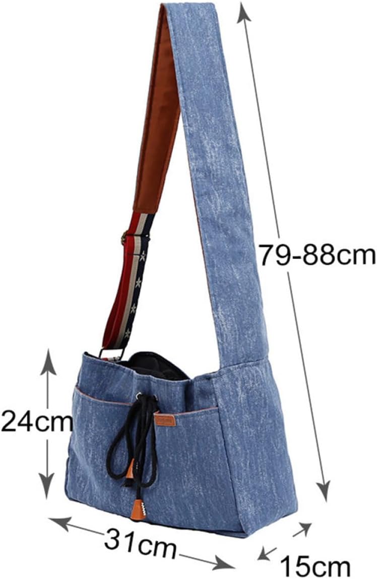 Portable Pet Sling Bag for Dogs and Cats Outdoor Travel Carrier Ventilation Mesh and Safety Rope