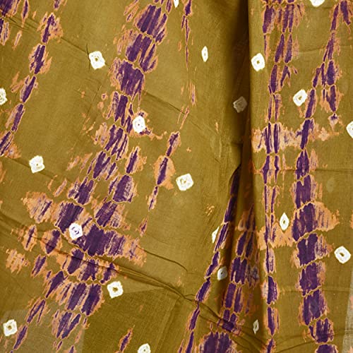 Image of Women's Pure Cotton Multi-Colored Traditional Authentic Tie Dye with Bandhej Bandhani Dupatta Chunni