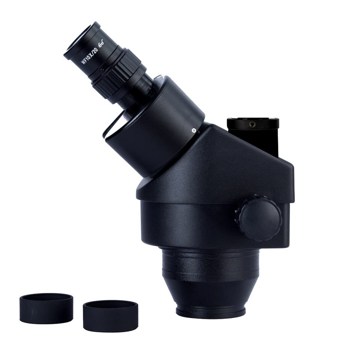 Microscope Black Stereo Zoom Microscope Head 3.5X-180X Trinocular Microscope WF20X Eyepiece(7X 45X Simul Focal)