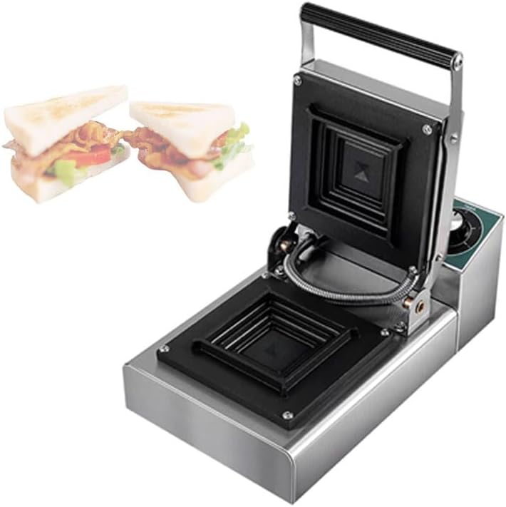 Stainless Steel Electric 1000W Sandwich Maker 50-300℃ Temperature Cnc System Bread Breakfast Cooker Commercial Or Home Use