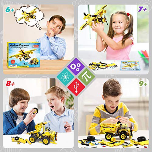 ACTRINIC 2-in-1 STEM Baustein Spielzeug für Jungen 8-12 Jahre-361Pcs Construction Engineering Kit Spielzeug für Alter 6… – Bild 5