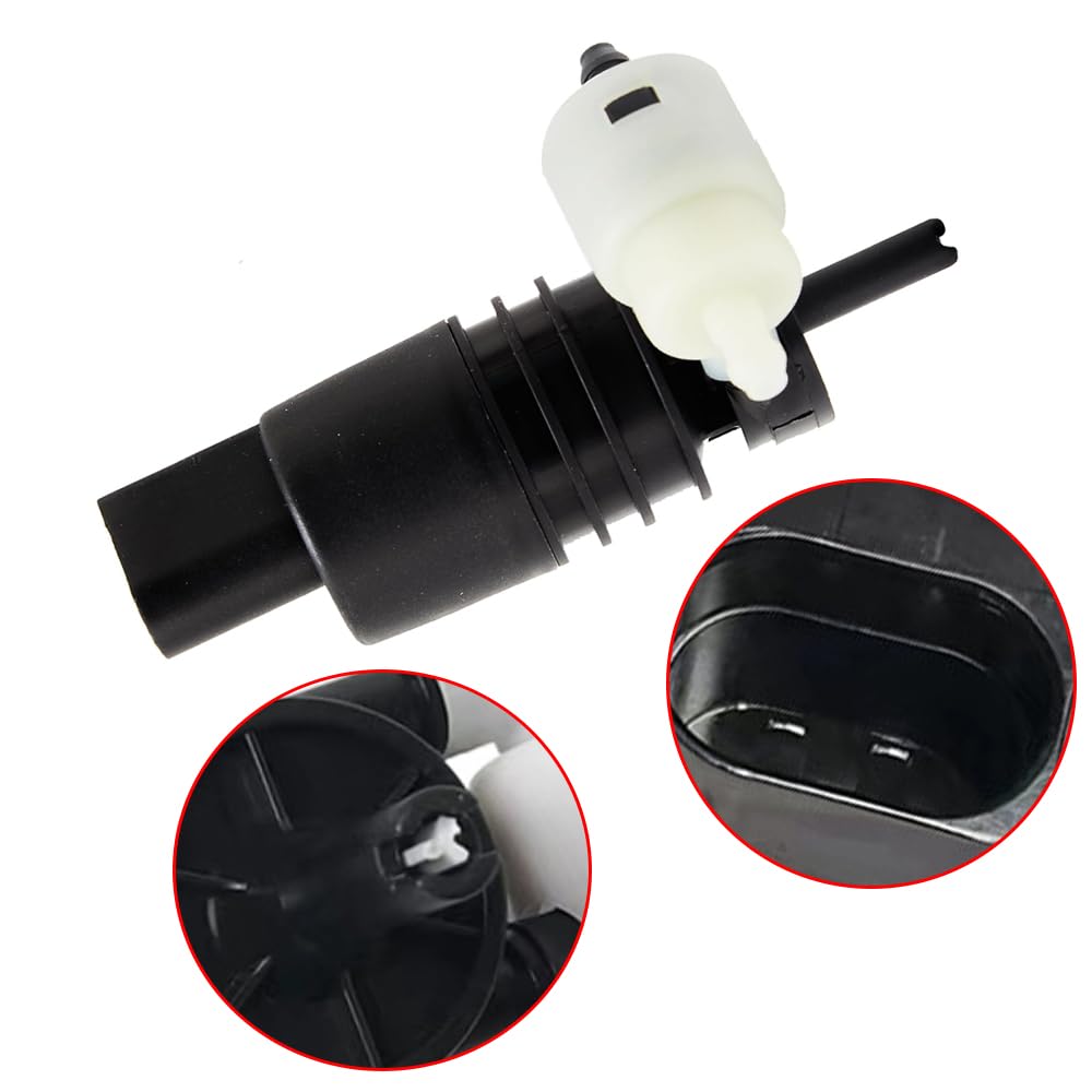 Pompe lave-glace pare-brise 67127388349 compatible avec BMW i3s X1 X2 X3 X5 | Kacepar moteur de pompe lave glace 2 broches pièce de rechange pour lave-glace compatible avec BMW i3 X1 X2 X3 X4 X5 X6 X7
