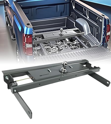 Mepareri Heavy-Duty Gooseneck Hitch Fit for 2016-2019 Chevrolet Silverado 2500 & 3500 HD GMC Sierra 2500 & 3500 HD 30k lbs GTW for Towing Trailers/Livestock/Boats/Cargo Hide-Away Ball Design