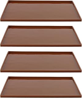 Fruit Dehydrator Mats, Multifunctional Silicone Dehydrator Trays BPA Free for Jerky for Biscuits for Fruit Leathers (Brown)