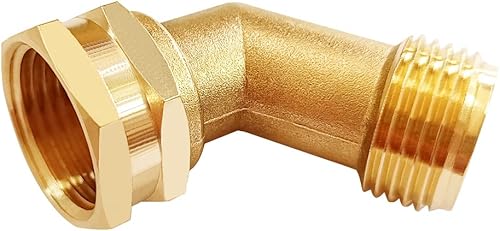 Miniatura 6 de Uenede Latón 34 "GHT roscado 45 codo giratorio manguera de jardín conector macho a hembra adaptador de rosca 2PCS