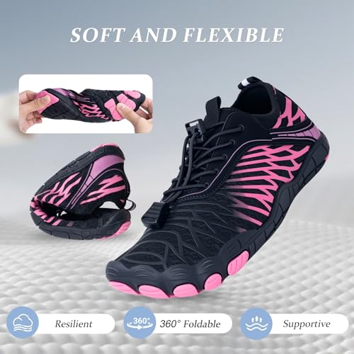 Image of Barefoot Shoes for Women & Men, Grounded Walking Hiking Barefoot Shoes, Wide Toe Box Non-Slip Water Athletic Footwear, Comfortable Vitality Barefoot Footwear, Trail Running Sneakers Unisex