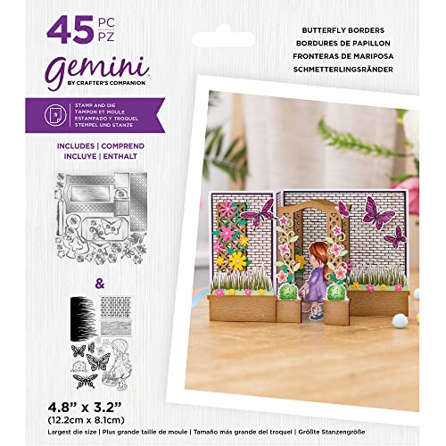 Matrices en métal 3D Gemini papillons et tampons acryliques de scrapbooking