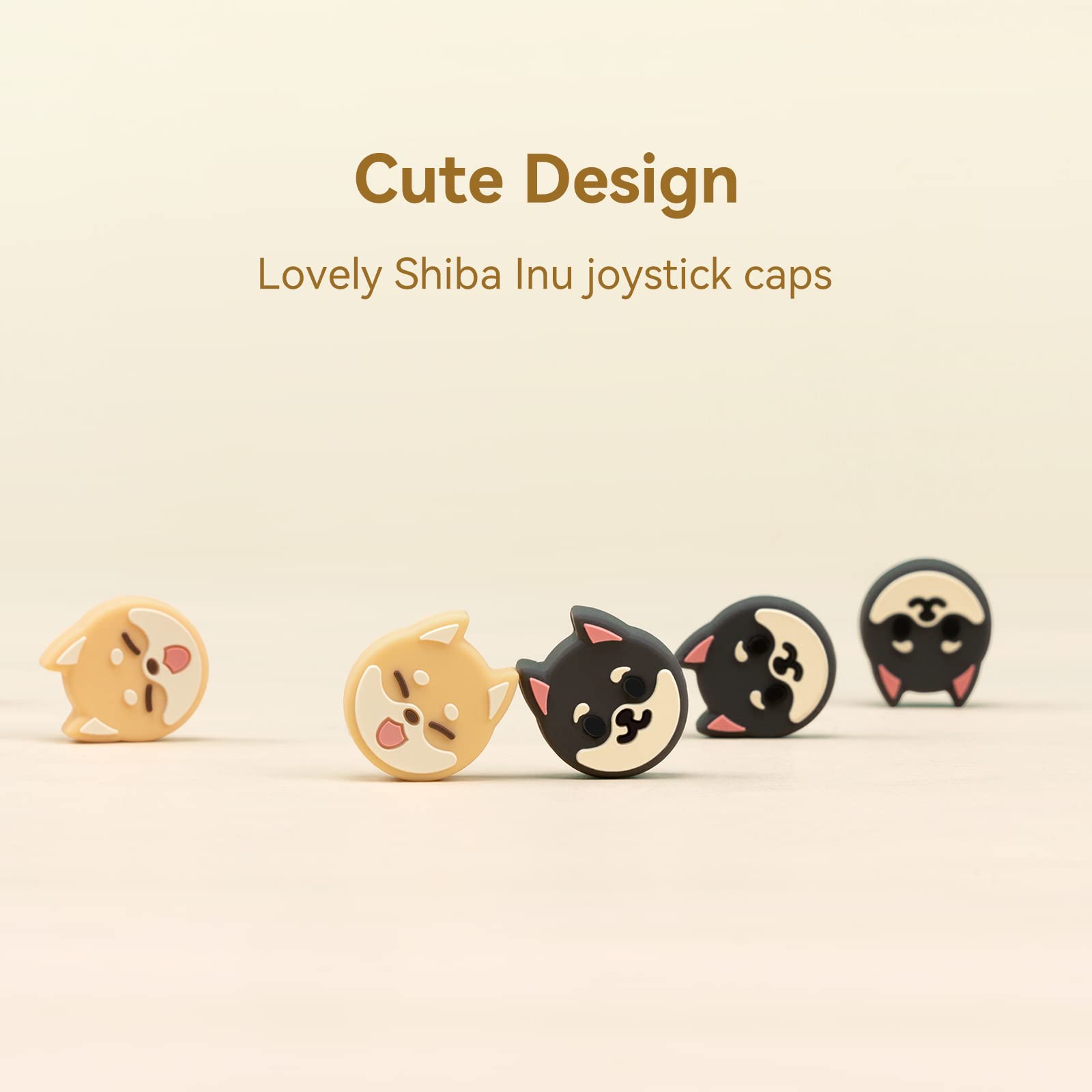 Nintendo Switch - shiba GeekShare Cute Animal Theme Thumb Grip Caps,Compatible with