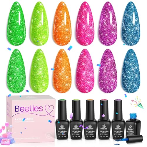 Set de 6 esmaltes en gel reflectantes y brillantes miniatura 2