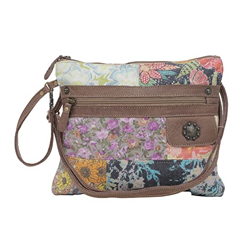 Myra Bag Bolsa tiracolo feminina de couro ocidental - Bolsa de ombro de lona reciclada Le Piccolo, Le Piccolo