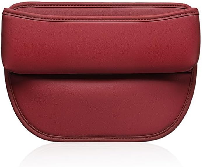 Car Seat Gap Storage Organizer for Mercedes Benz GLC 200 200d 220d 260 300 300d 300e 300de 400d Seat Side Gap Filler Leak Proof Storage Organizer Leather Console Side Pocket Storage Box,Red