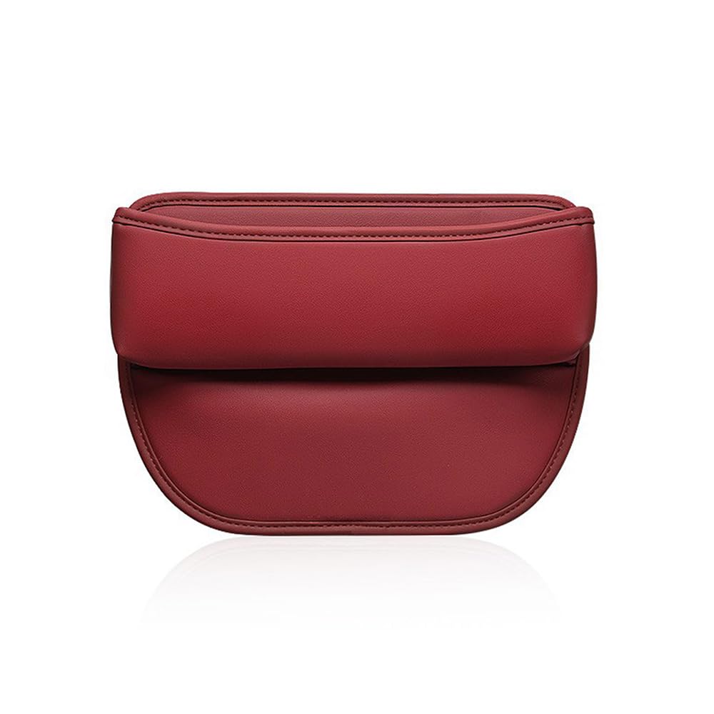 Car Seat Gap Storage Organizer for Mercedes Benz GLC 200 200d 220d 260 300 300d 300e 300de 400d Seat Side Gap Filler Leak Proof Storage Organizer Leather Console Side Pocket Storage Box,Red