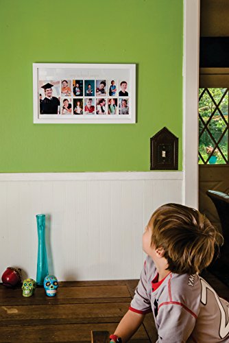 Green Pollywog | School Years Picture Day Collage Frame | School Picture Frame K-12 | Elegant Natural Wood | White Frame | Photo Collage Frame | Graduation Frame | Picture Collage | K-12 Picture Frame #TOP1