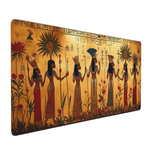 Tapis de Souris Inde Tapis Souris XXL 600 x 300 mm, Grand sous Main Bureau Gamer Reine Mouse Pad, avec Surface en Caoutchouc Antidérapant, Gaming Mouse Pad Améliore la Précision et la Vitesse H-847