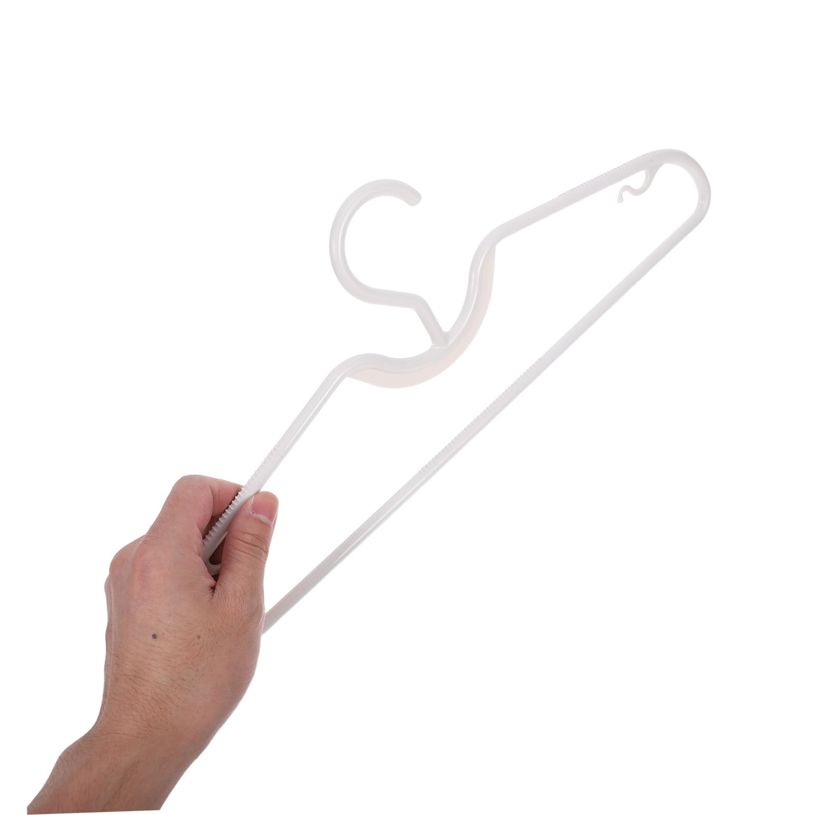 10 Pezzi Grucce Plastica Collo Corto Antiscivolo per Giacche e Camicie, Struttura a M Leggera e Design Compatto, per Organizzazione Armadio Casa