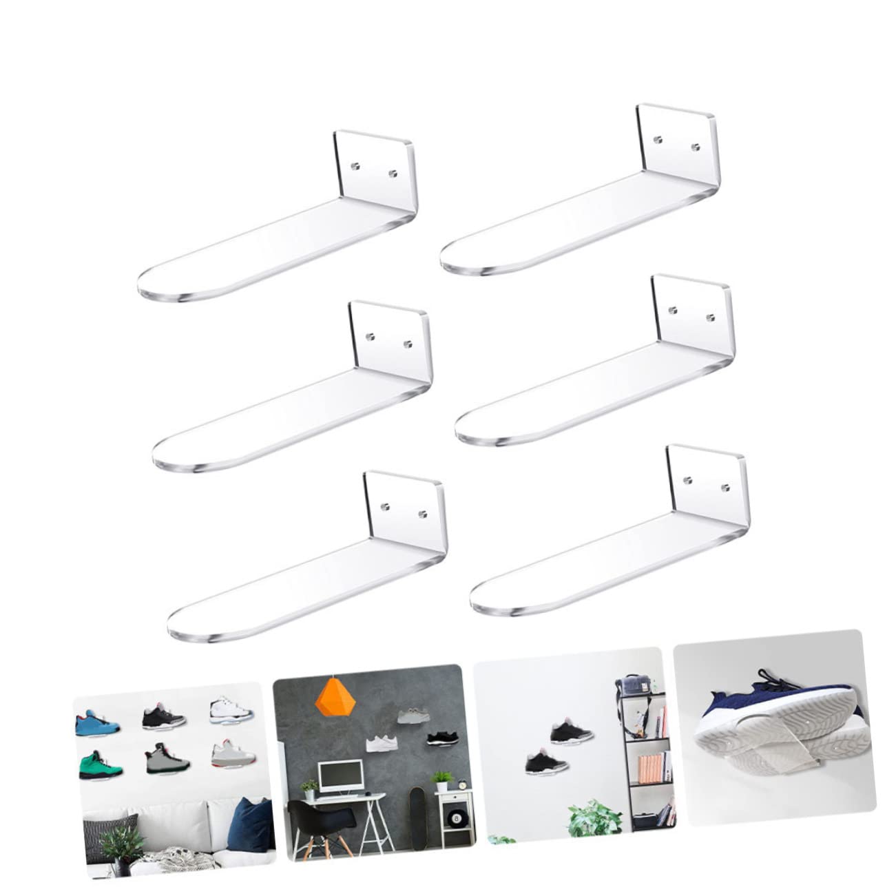 ULDIGI Elegant Shoe Rack Floating Shoe Display Stand 1 Set Storage Rack for Shop