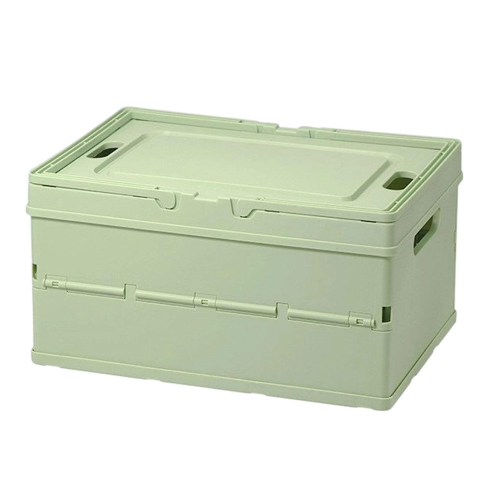 Tfaoys Green Household Storage Box With Lid, Picnic Basket For Closet Shelf Organization And Flat Storage Between Uses Daily Folding Box Closet Organizer Bin Shelf Lidded Organizer Bin Home