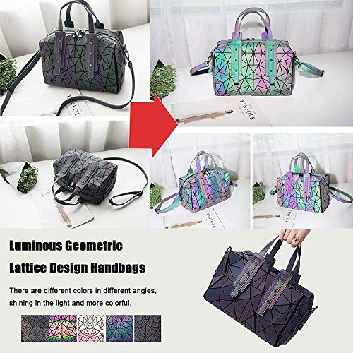 Handbags-Womens-Geometric-Luminous-Purse-bags-Ladies-Top-Handle-Satchel-Bags
