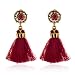 Produktbild VJGOAL Damen Ohrringe, Mode Vintage-Stil Strass Kristall Quaste Hohle baumeln Ohrstecker Schmuck Frau Valentinstag Geschenk (Rot)