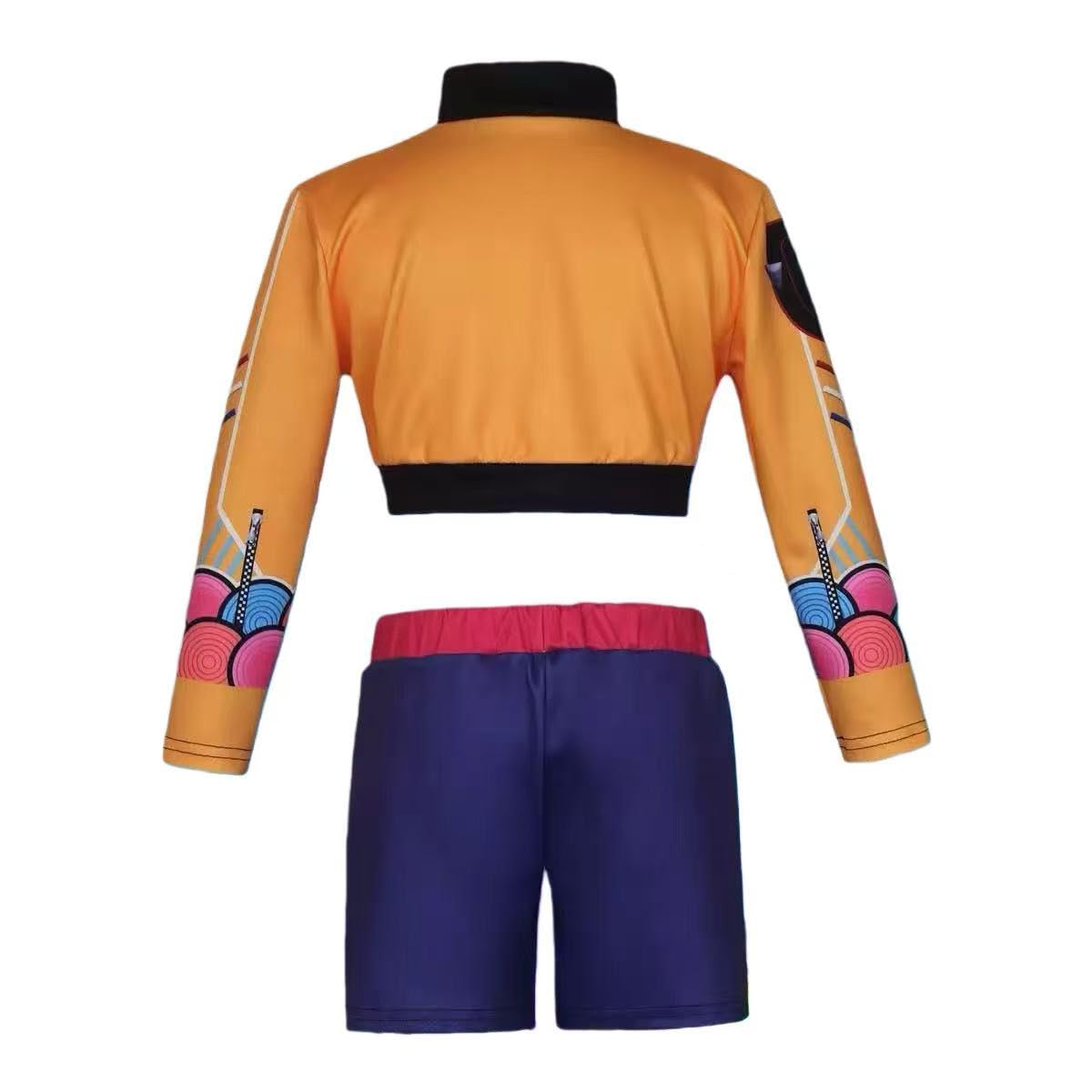 Girls Halloween Costume, Black and Yellow Polyester Top and Pants Set for Cosplay Events and Parties — view 5