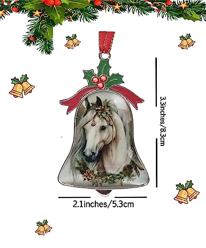 Ptcrmg Horse Watercolor Car Pendant Car Hangiing Ornament Christmas Bell Ornaments Christmas Tree Glass Ornament Window Door Christmas Decorations Home Decor #TOP4