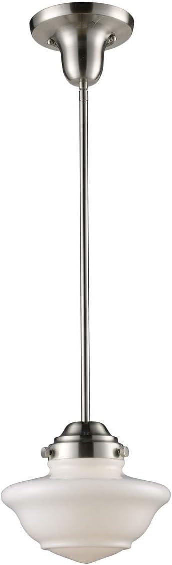 Similar)Elk 69042-1 Schoolhouse 1-Light Pendant, 8-Inch, Satin Nickel