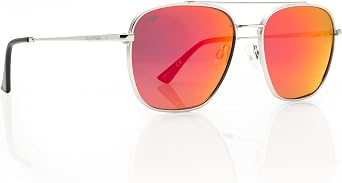 Pilotfish Patron Polarized Aviator Sunglasses Men Women, Stainless Steel Frame, CR-39 Anti-Reflective Hydrophobic UV400 Lens