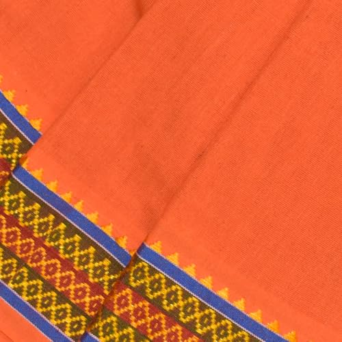 Image of TUNI MANI Men's Panchakacham Dhoti with Angavasthram with Zari Border, Cotton, Size: 9 X 5 (4.0mtr Dhoti, 2.25mtr Towel)