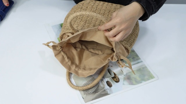 Borsa A Tracolla In Paglia Intrecciata Estiva Da Donna, Pochette Da Spiaggia - Italia - 2