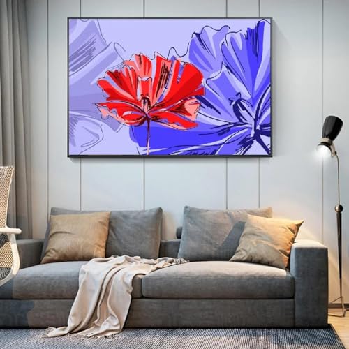 Toile moderne fleurs colorées apporte joie et sérénité au salon - 6