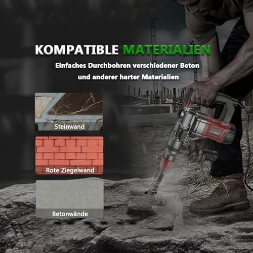 CATITO 8x160 SDS PLUS Bohrer, Schlagbohrer, Hammerbohrer, Professionelle Betonbohrer, ideal zum Bohren von Beton, Naturstein, Ziegelwand und vieles mehr