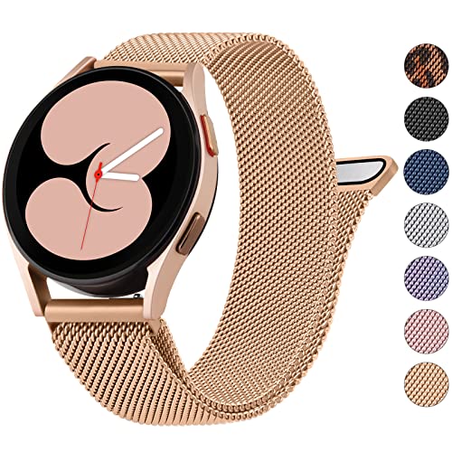 Wanme Metal Bands for Samsung Galaxy Watch 4 Band 40mm 44mm, Galaxy Watch 4 Classic Band Women Men...