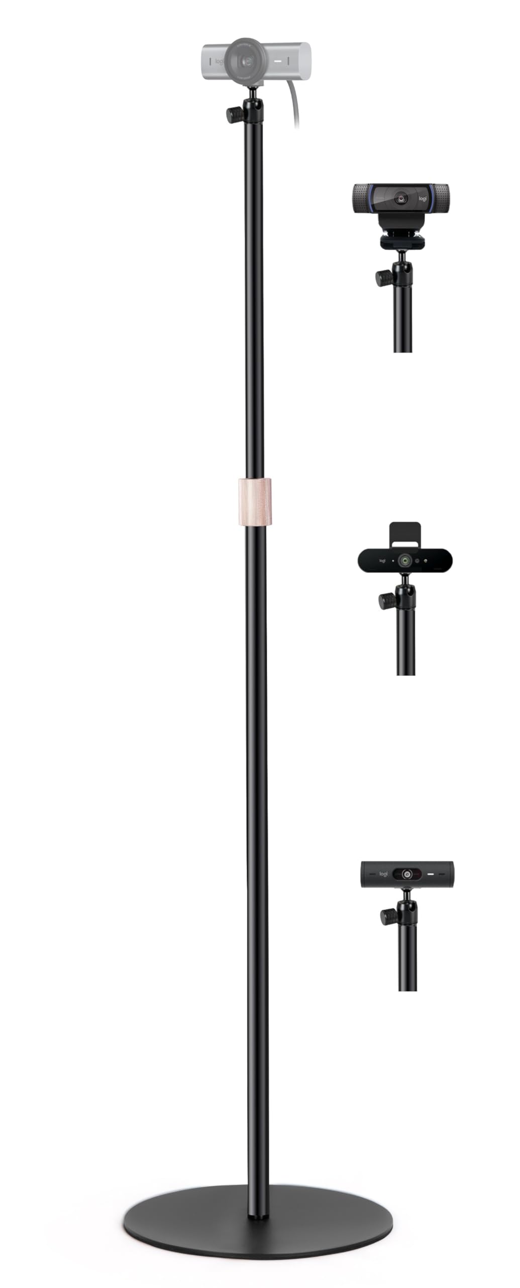 Logitech Support de sol pour webcam MX-Brio-4K C920 C922 C930 C925e C615 StreamCam Brio 4K Brio 500 160 cm