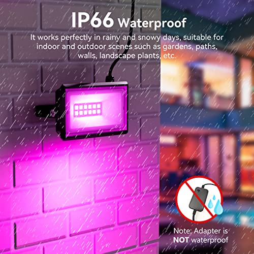 Nipify 4 Pack Rgb Flood Lights (300W Equiv), Led Color Changing Outdoor Lights,Dimmable,Timing,Ip66 Waterproof Landscape Light, Uplight For Party,Yard, Garden, Barbecue, Night Camping #TOP4