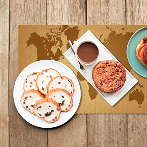 Set de table retro carte du monde 30x45cm resistant chaleur - 7