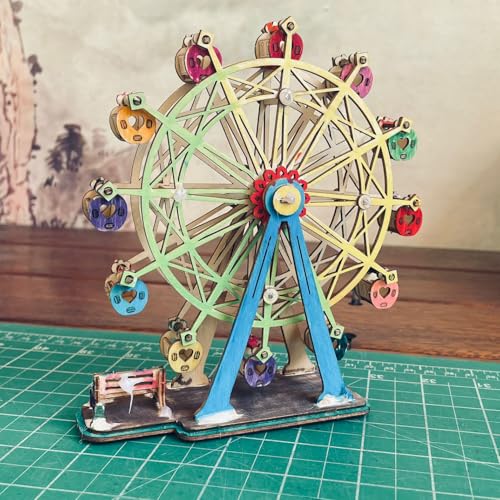 3D Wooden Puzzles for Adults, Building Crafts Toy Gift for Adult & Teens - Ferris Wheel (120PCS)