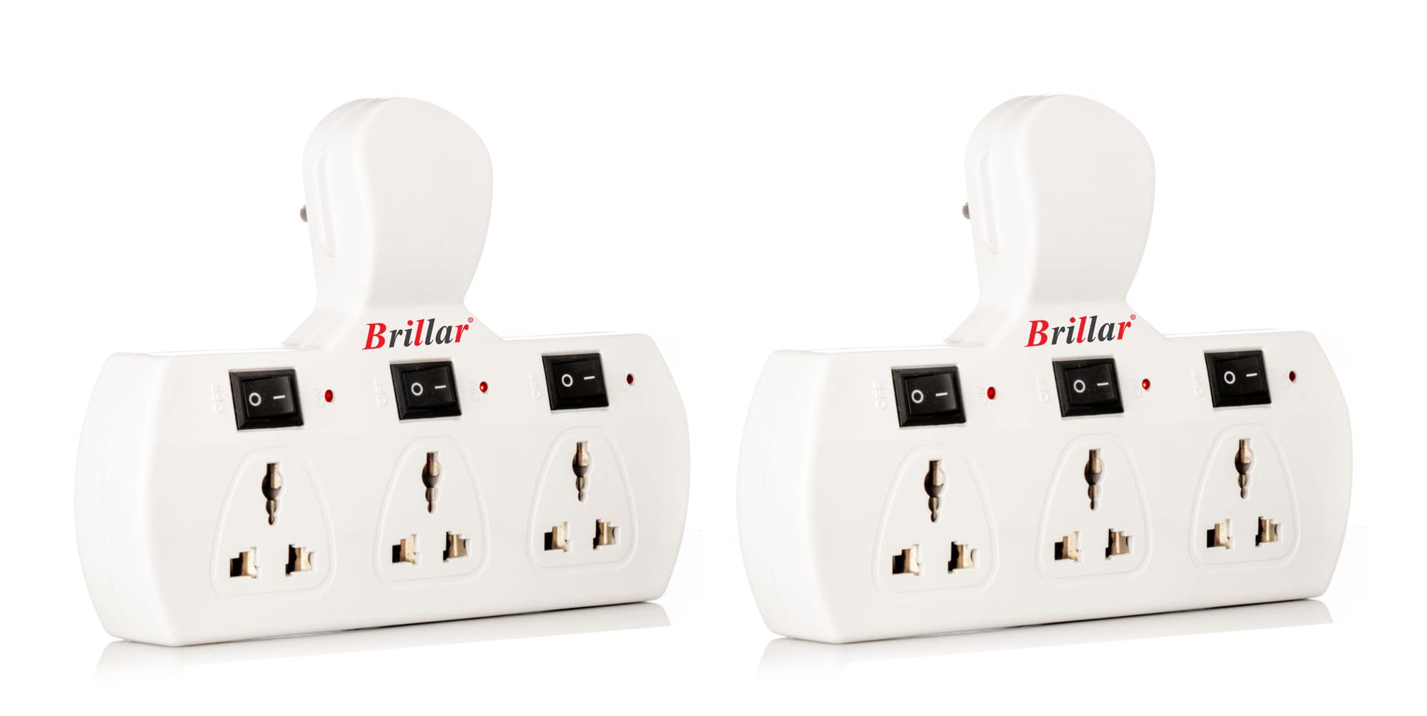 Brillar 3+3 Multiplug Extension Board with Individual Switches, Led Indicators and Fuse Three Pin Plug Combo (Pack of 2) (B08X3P4YQ8) Amazon Price History, Amazon Price Tracker