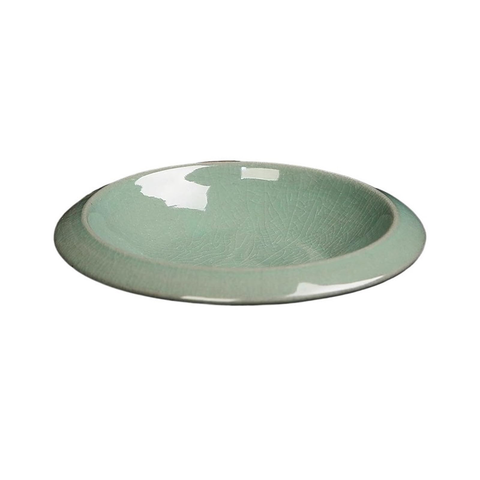 Flower Pot Tray Vintage Ceramic Plant Pot Tray Chinese Style Flower Arranging Saucer with Ice Crack Ikebana Bowl